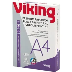 Viking Advanced Colour Printing DIN A4 Druckerpapier Weiß 80 g/m2 Glatt 500 Blatt