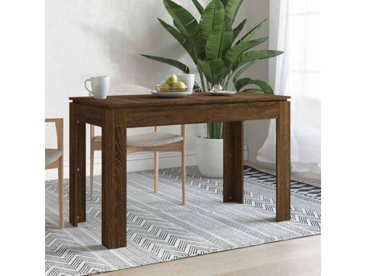 HEFZGDB Esstisch Braun Eichen-Optik 120x60x76 cm Holzwerkstoff Küchentisch Esszimmertisch mit robuster Tischplatte für minimalistischen Stil und Elegante Atmosphäre als Tresentisch