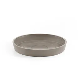 BLUMENTOPFUNTERSETZER rund 15/15/2,5 cm Taupe