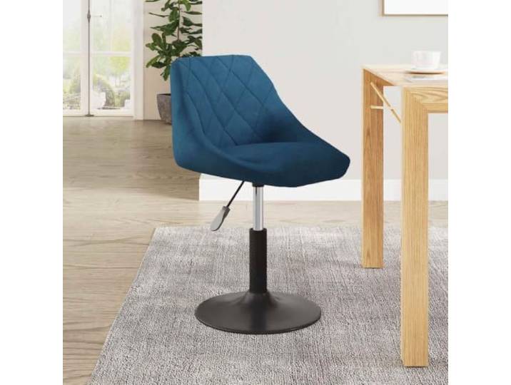 UYPTERF Esszimmerstuhl Blau Samt Drehstuhl mit Gasdruckfeder Stahlgestell,schwarze Pulverbeschichtung,360 Grad drehbar,höhenverstellbar,Samtbezug