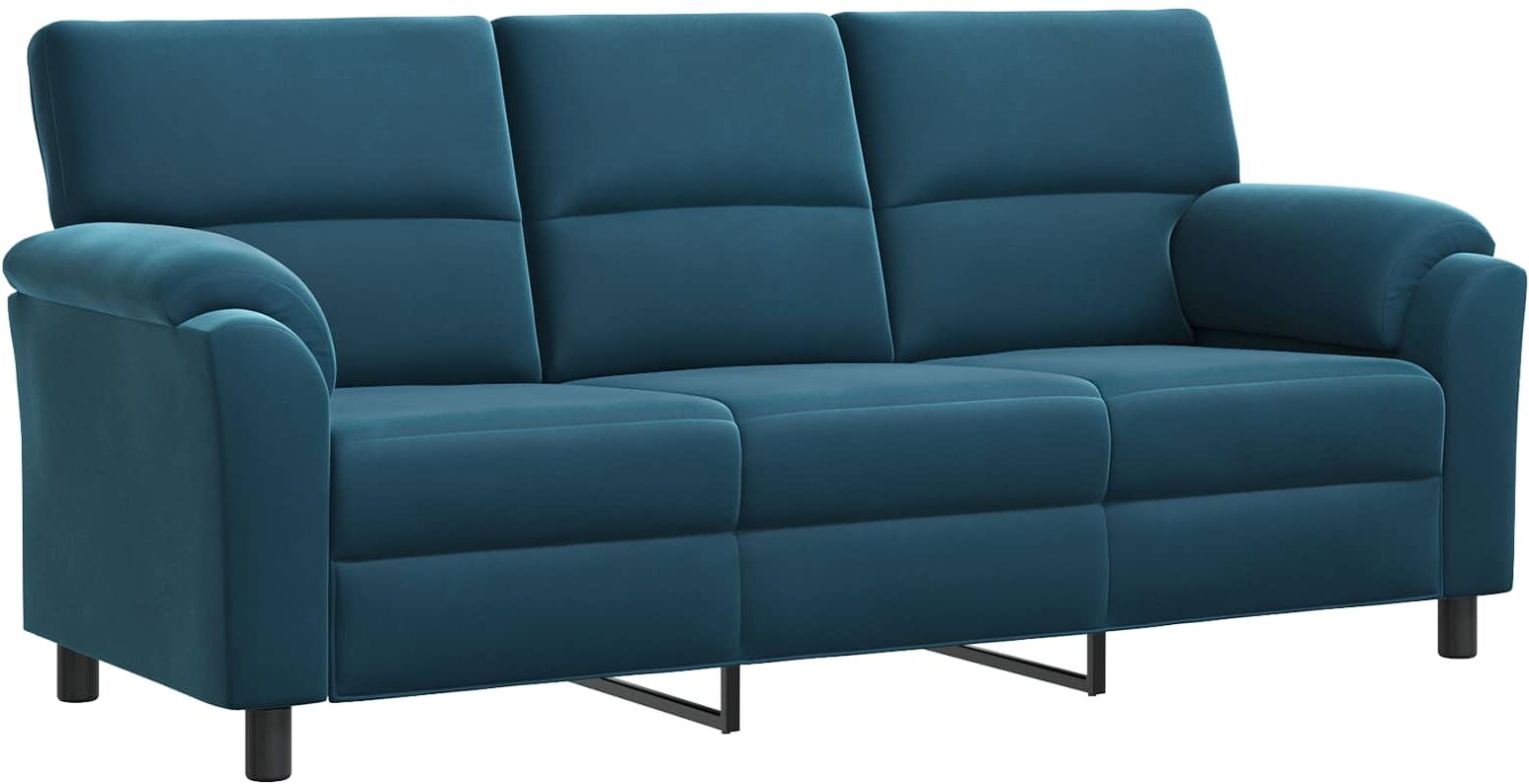 vidaXL Canapé Bleu 214 x 85 x 93 cm Velours
