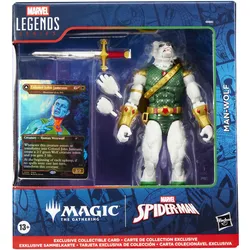 Hasbro - Marvel Legends Series Man-Wolf – Actionfigur 15 cm + exklusive Magic: The Gathering Sammelkarte