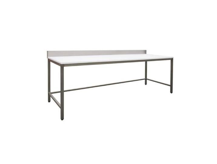 Table de Découpe Adossée - 2000 x 700 mm - Planche 25 mm - Inox - Rebord arrière 100 mm