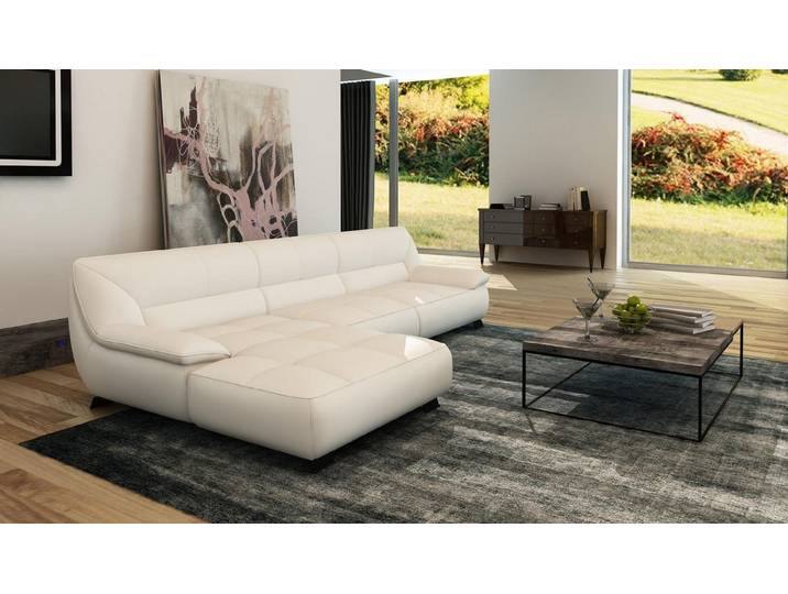 JVmoebel Ecksofa Moderne gelbe Eckcouch aus italienischem Leder und Kunstleder, Made in Europa