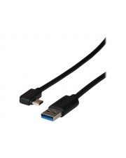 EFB Elektronik EFB-Elektronik USB-Kabel USB Typ A M gerade zu USB-C M gewinkelt 3.2 Gen 1 3 A 50 cm Schwarz (EBUSBC-USBC5GAK.0,5)