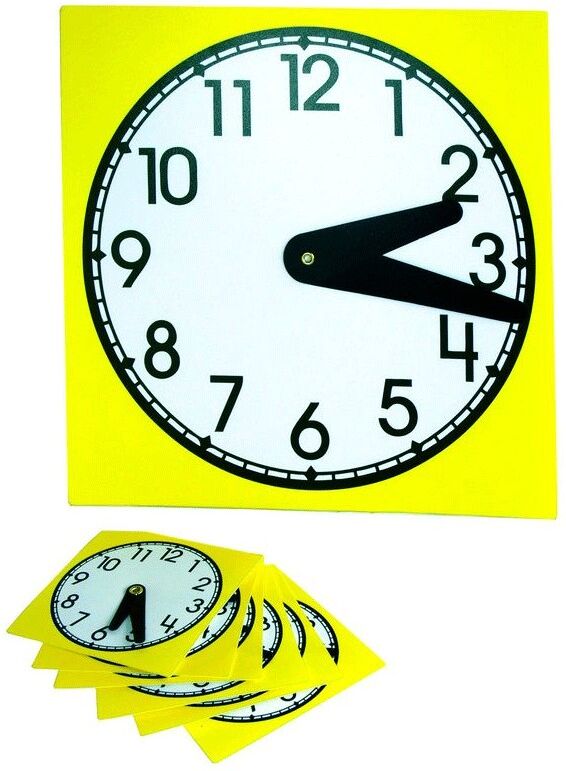Lot de 10 horloges en polypro avec aiguilles amovibles 15cm - OZ International