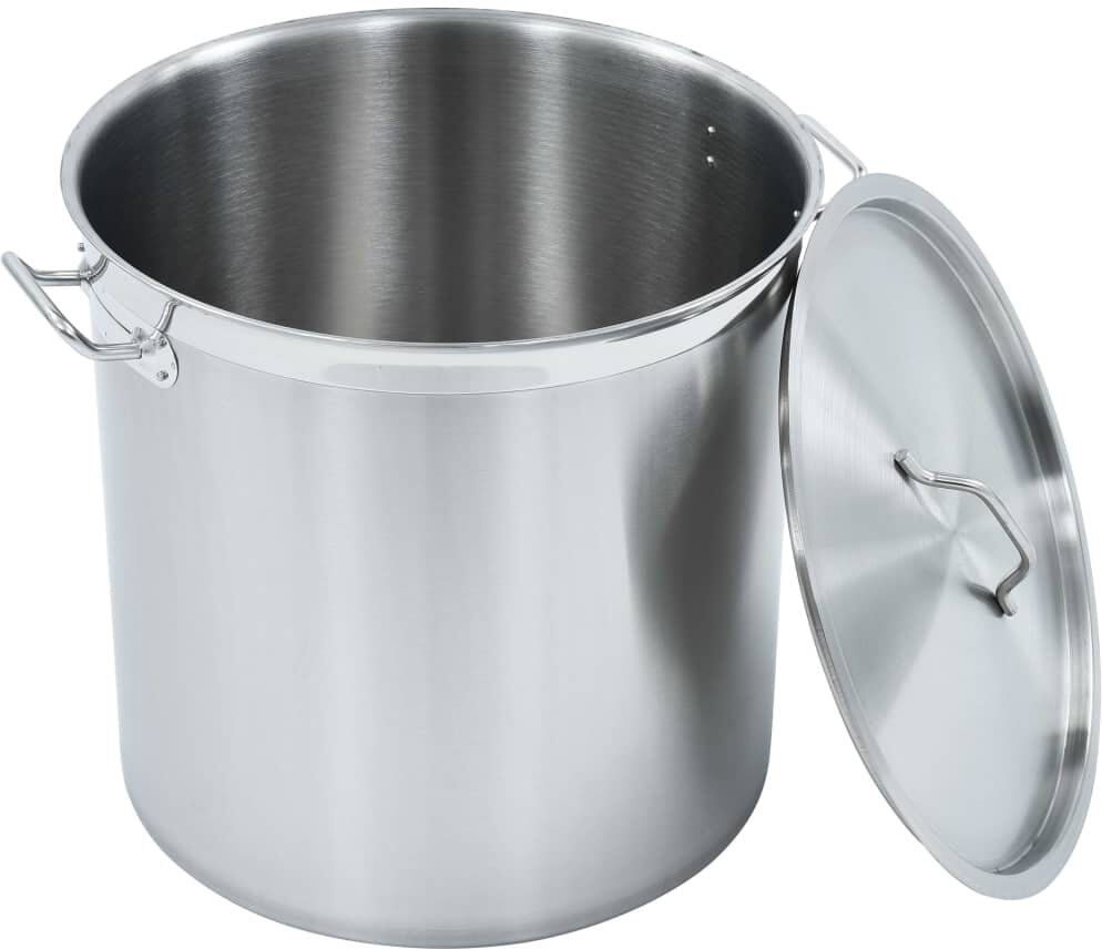 Symple Stuff Cloyd Stock Pot 44 L 45x28 cm Stainless Steel Silver 45cm H x 45cm W