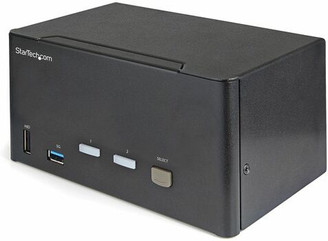StarTech.com KVM Switch DisplayPort a due porte e triplo monitor DP - 4K 60Hz UHD HDR - KVM DP 1.2 per computer d (SV231TDPU34K)