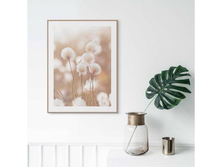 Bild mit Rahmen REINDERS Cotton Pops , beige (farbe bild(er): beige), B:30cm H:40cm T:1,6cm, Holzwerkstoff, Bilder, Bild mit Rahmen