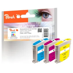 Peach Spar Pack Tintenpatronen kompatibel zu HP No. 11, C4836A, C4837A, C4838A
