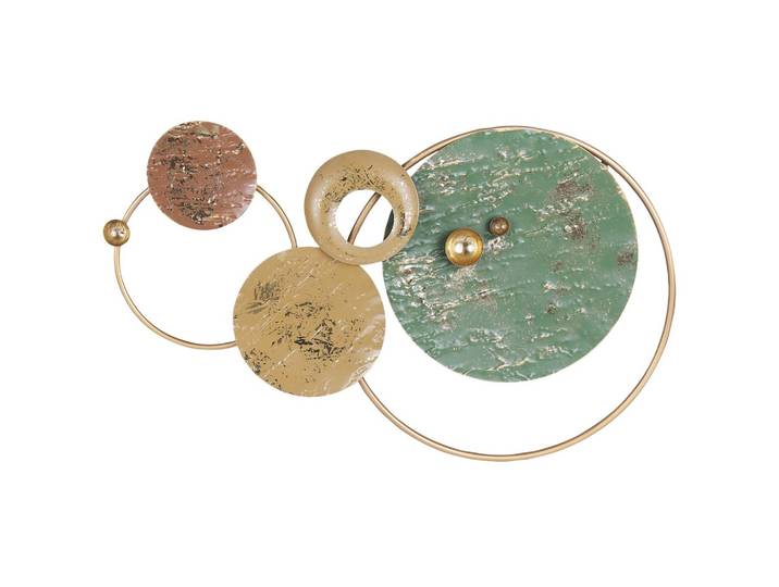 WANDDEKORATION Metall gold/grün Helium