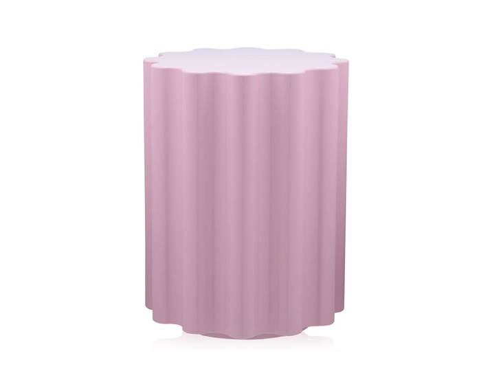 KARTELL tabouret COLONNA (Rose - Technopolymère thermoplastique coloré dans la masse)