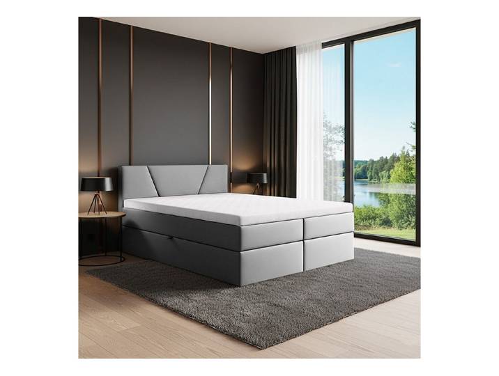 Best for Home Boxspringbett mit Stauraum, Federkernmatratze & Schaum-Topper (Boxspringbett Set, 140x200 160x200 180x200 200x200), Lieferung Wohnung und Aufbauservice, TOP Preis-Leistungs-Verhältnis