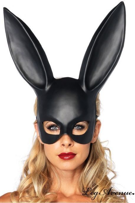 Leg Avenue Masque Lapin Façon Bal Masqué Noir