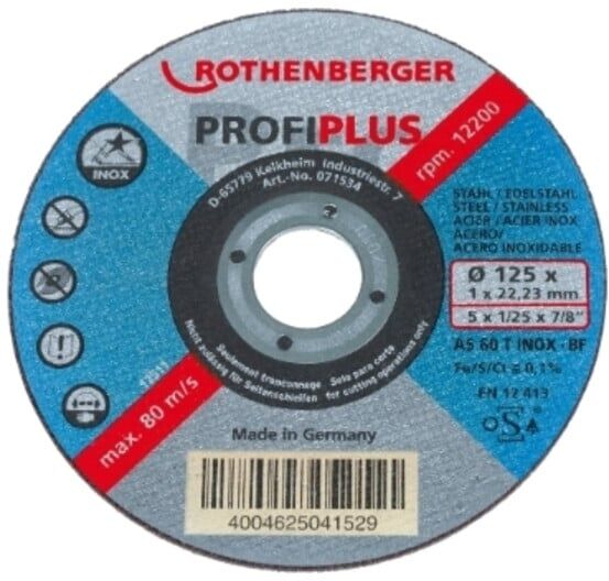 ROTHENBERGER Disque de séparation Inox Profi P Lus, 115x1, boîte (071533D)