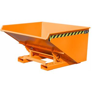 BAUER Kippbehälter EXPO 900, für Stapler, 0,9 m³, orange, 1000 kg