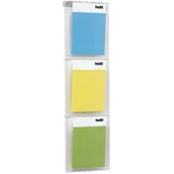 Helit, Prospektständer, Wanddisplay PLACATIV, 3 Fächer DIN A4 hoch, glasklar Fachtiefe: 35 mm, SAN Material (A4)