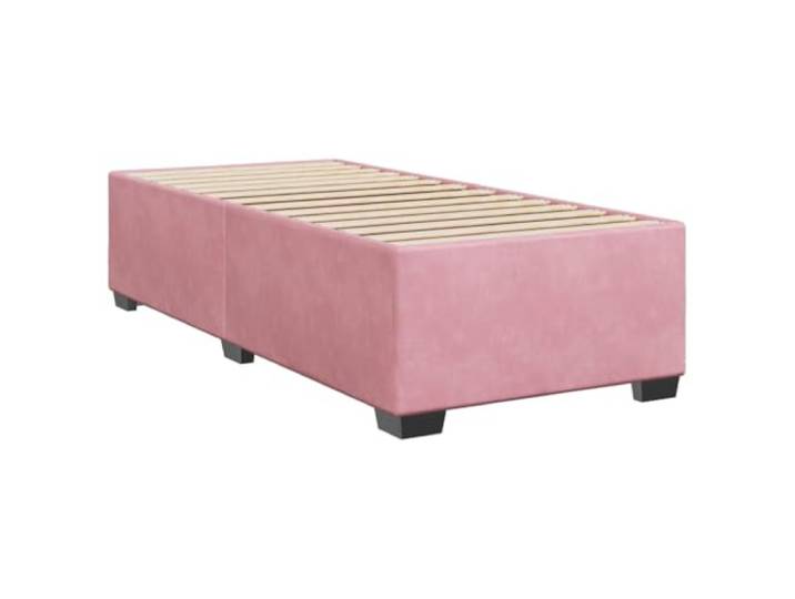 KTHLBRH Bettrock Rosa 100 x 200 cm aus Samt Lattenrost inklusive, stabile Füße, weich und bequem, für Schlafzimmer