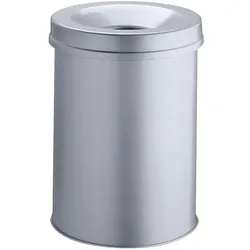 Durable Papierkorb Safe rund 15, Abfalleimer, Silber