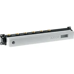 Hansgrohe AXOR Thermostatmodul Select - Grundkörper für 4 Verbraucher, Anschlussgewinde Rp 3/4, Anschlussgröße DN15/DN20, horizontale Montage, schallentkoppelt, Einbautiefe 92-120 mm