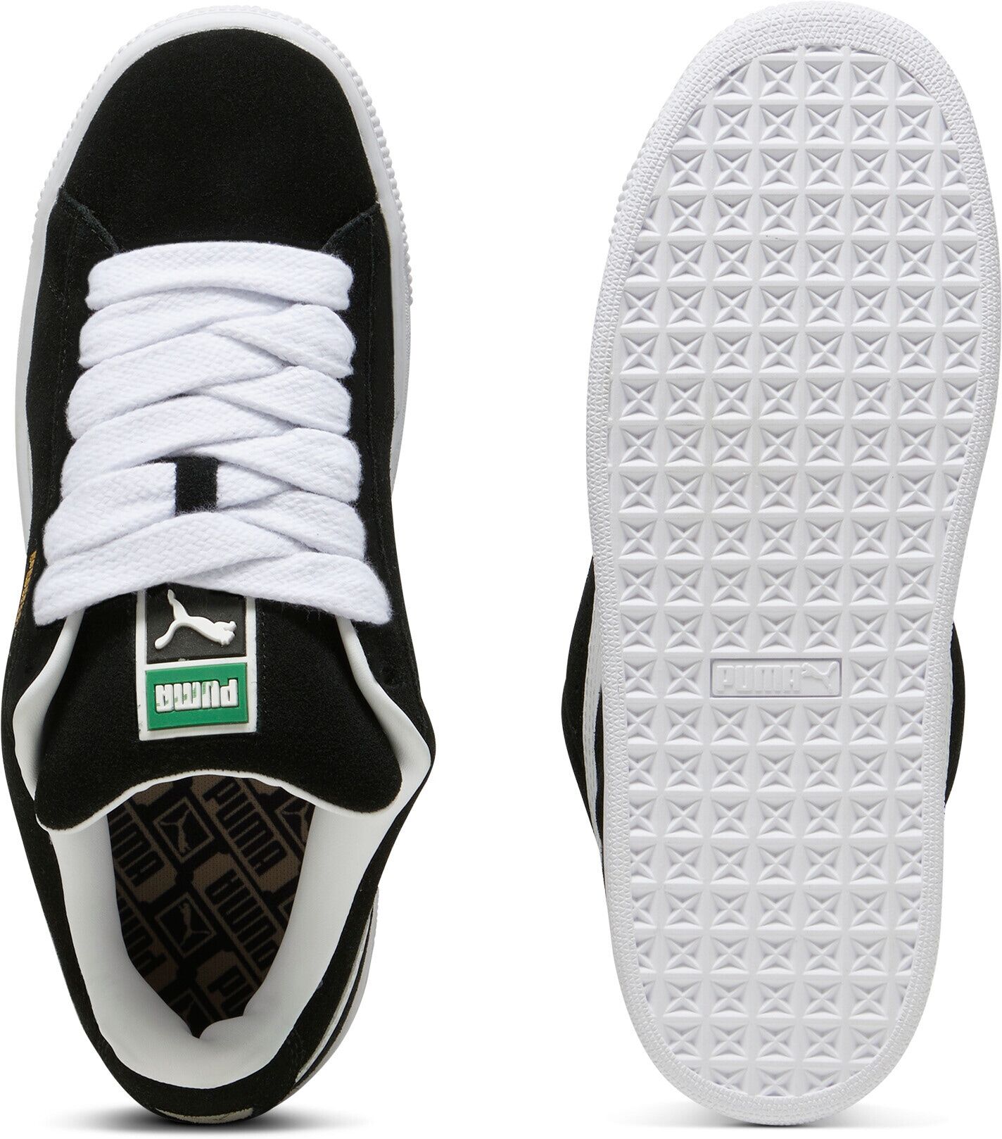 Sneaker PUMA "SUEDE XL", Damen, Gr. 44, schwarz-weiss (puma schwarz, puma weiß), Leder, unifarben, Schuhe Sneaker, mit Lederobermaterial, mit SOFTFOAM+ Dämpfungstechnologie puma schwarz, puma weiß 44