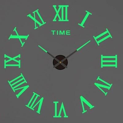 Uplift Treasures Large 3D Luminous DIY Silent Wall Clock 12 2d 16 Inch (40cm)