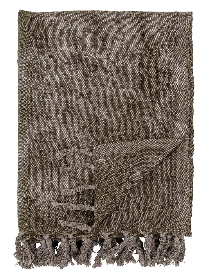 Bloomingville Wohndecke ''Ginger'' in Grün - (L)160 x (B)130 cm - onesize