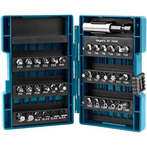 Makita Bitset B-28606, 37-teilig, Schlitz, Kreuzschlitz, Torx, Innensechskant