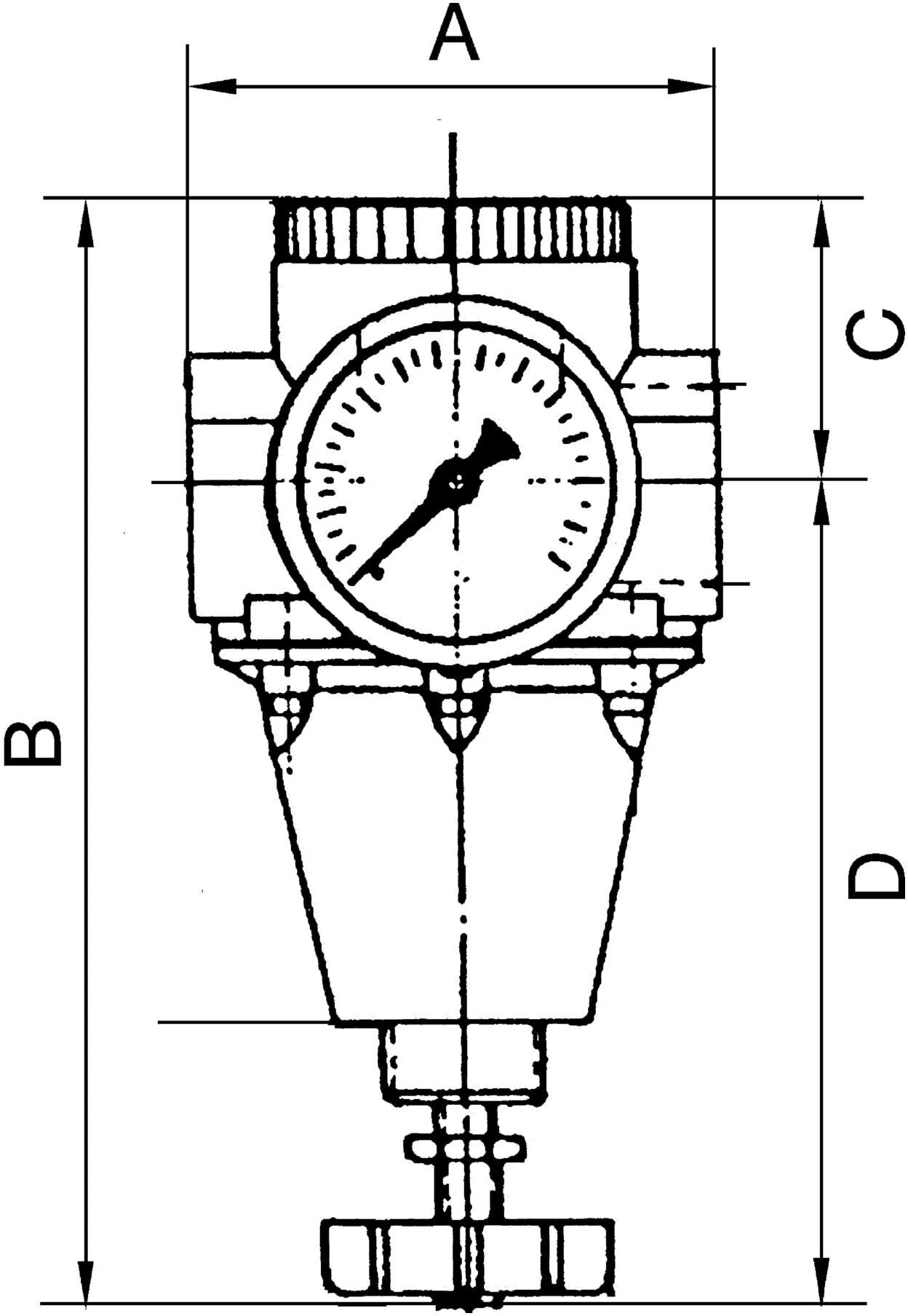 Riegler Konstant-Druckregler inkl. Manometer, BG 1, G 1/4, 0,5 - 16 bar (737.304)