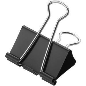 Westcott Foldbackklammern E-1070500, 51mm, schwarz, aus Metall, 12 Stück
