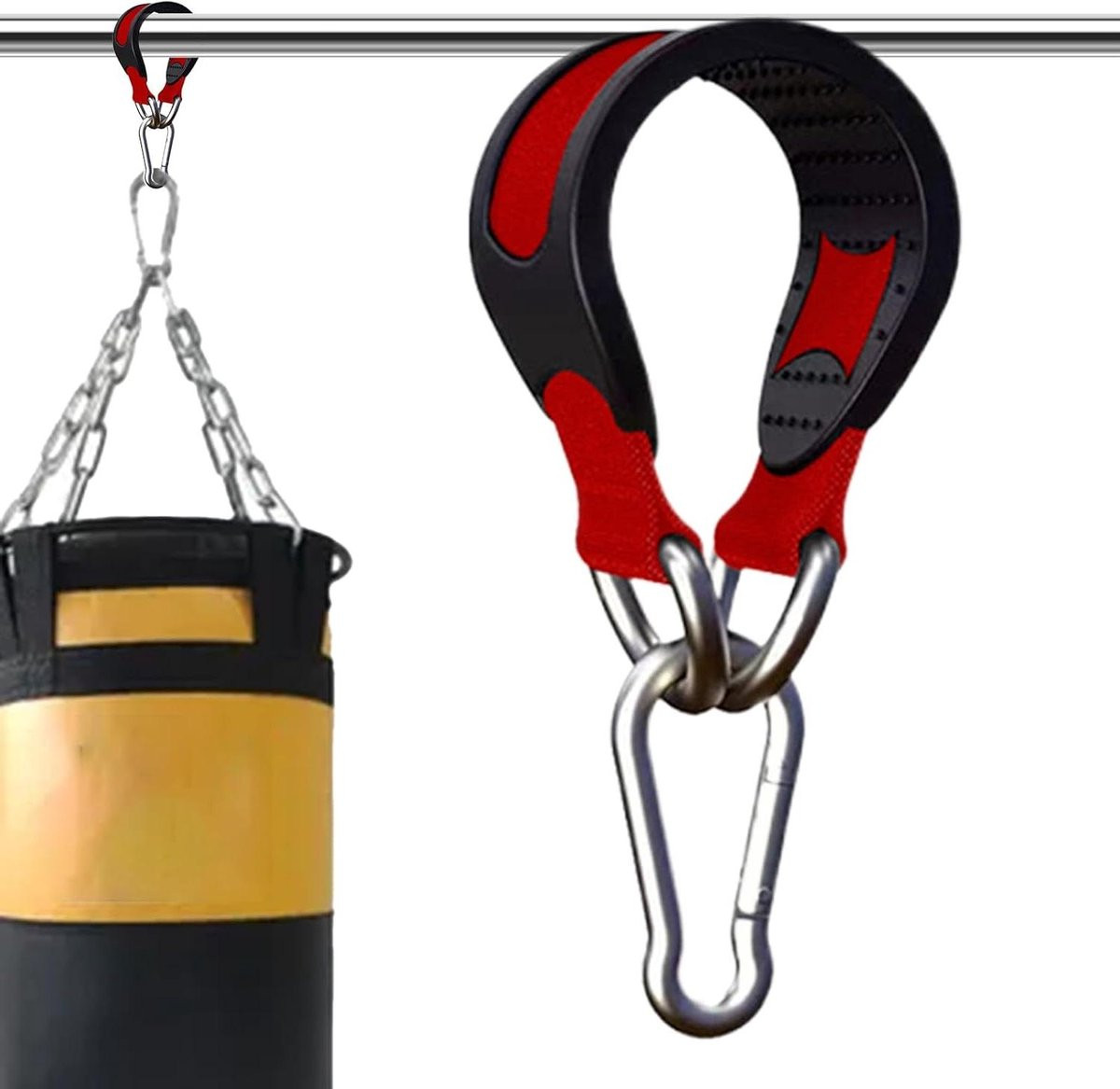 Rood Bokszak Ophangsysteem voor Thuisfitness Training - 2.5 x 25 cm