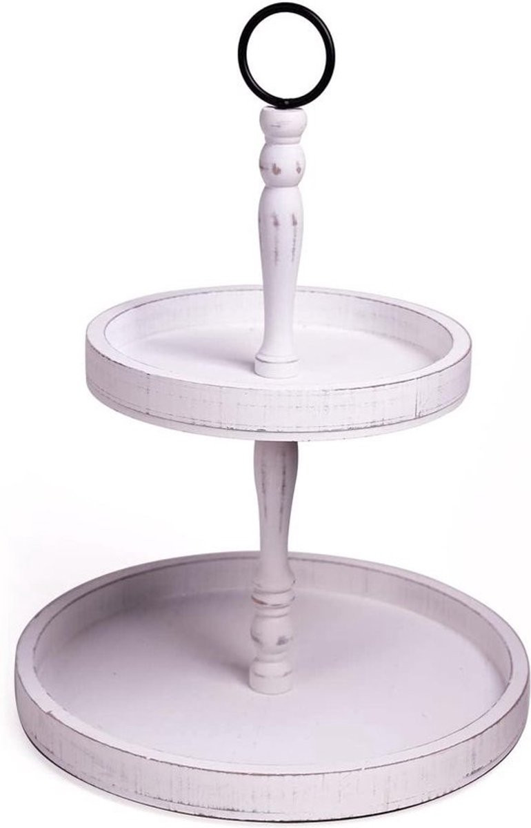 Houten serveerstandaard dessert etage - 37 cm