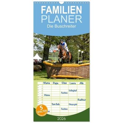 Familienplaner 2026 - Die Buschreiter mit 5 Spalten (Wandkalender, 21 x 45 cm) CALVENDO
