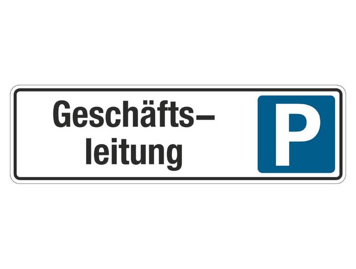 Schild P Geschäftsleitung 33 × 10 cm