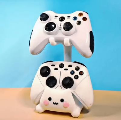 Inspire Curations Cute Cat Game Controller Stand Universal Holder For PS5 PS4 Xbox Switch white
