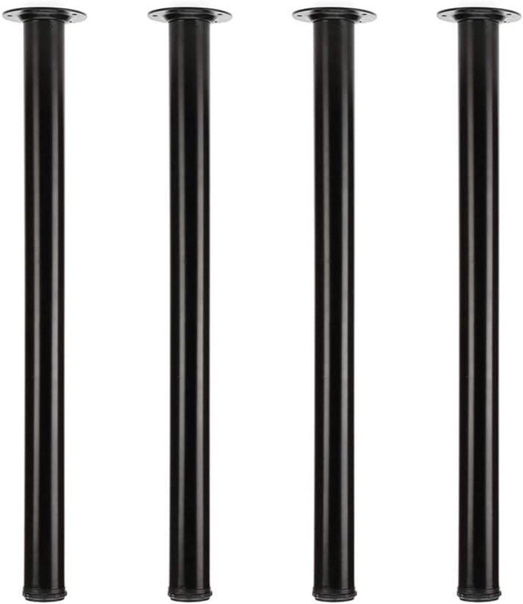 Verstelbare Tafelpoten Set - Zwart Meubelonderstel - Hoogte: 70 cm