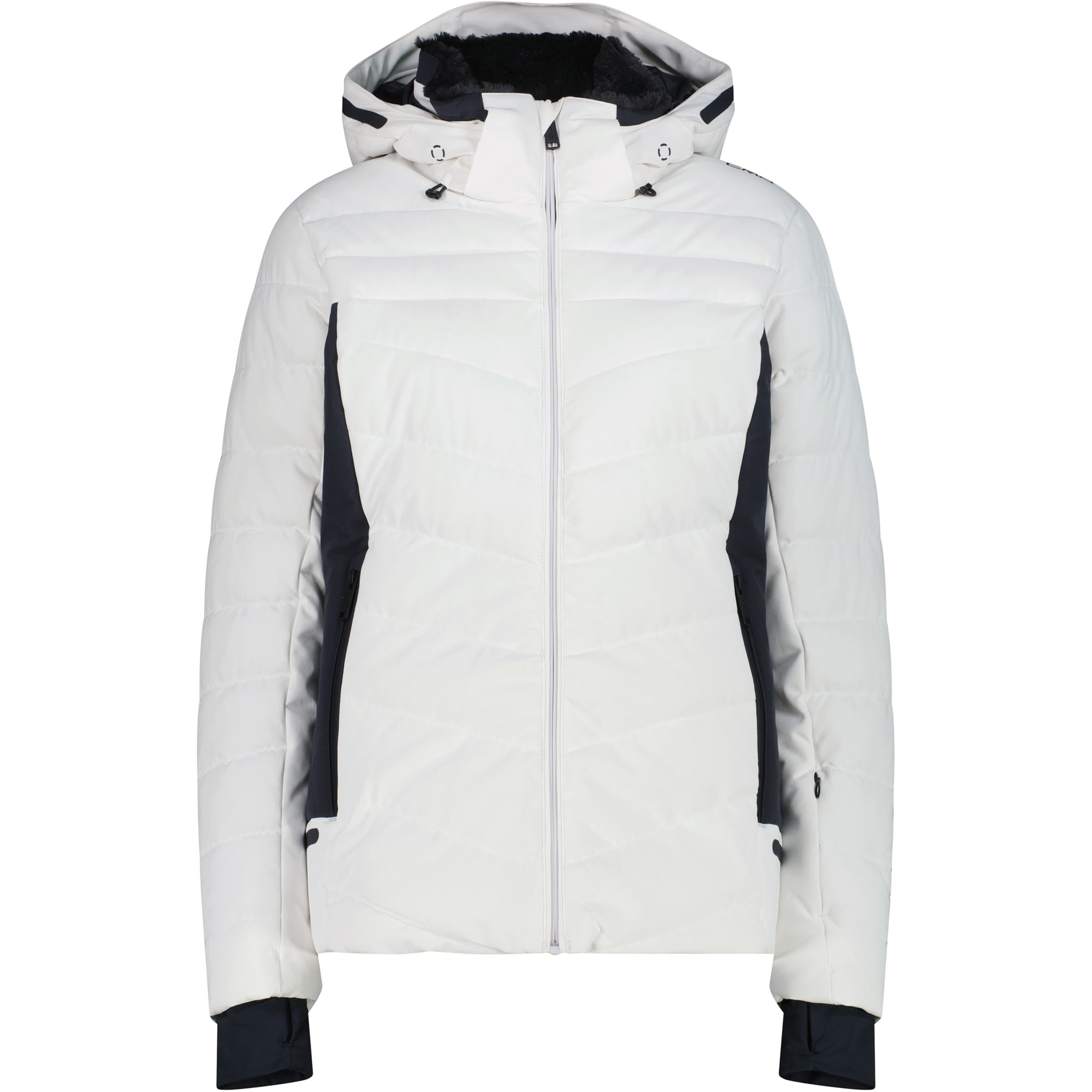 CMP Zip Damen Isolationsjacke weiss Größe XXS Skifahren