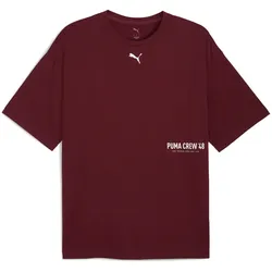 PUMA Graphic Oversized T-Shirt Herren 96 - ruby shimmer M