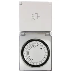 LogiLink Mechanische Zeitschaltuhr IP44 Outdoor (1er Blister)