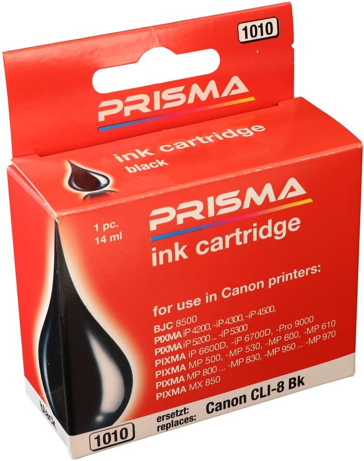 PRISMA 1010 Druckerpatrone für Canon Tintenstrahldrucker, schwarz, 14 ml