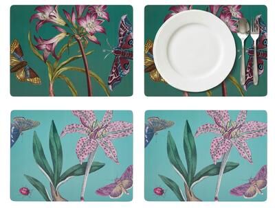 Pimpernel "Portmeirion Set of 4 Botanic Garden Floraand Fauna Placemats - 12"" x 16"""