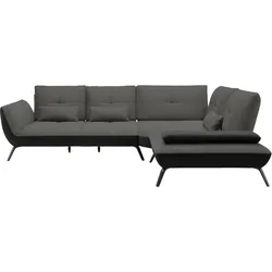 Wohnlandschaft Trendy Anthrazit/Schwarz