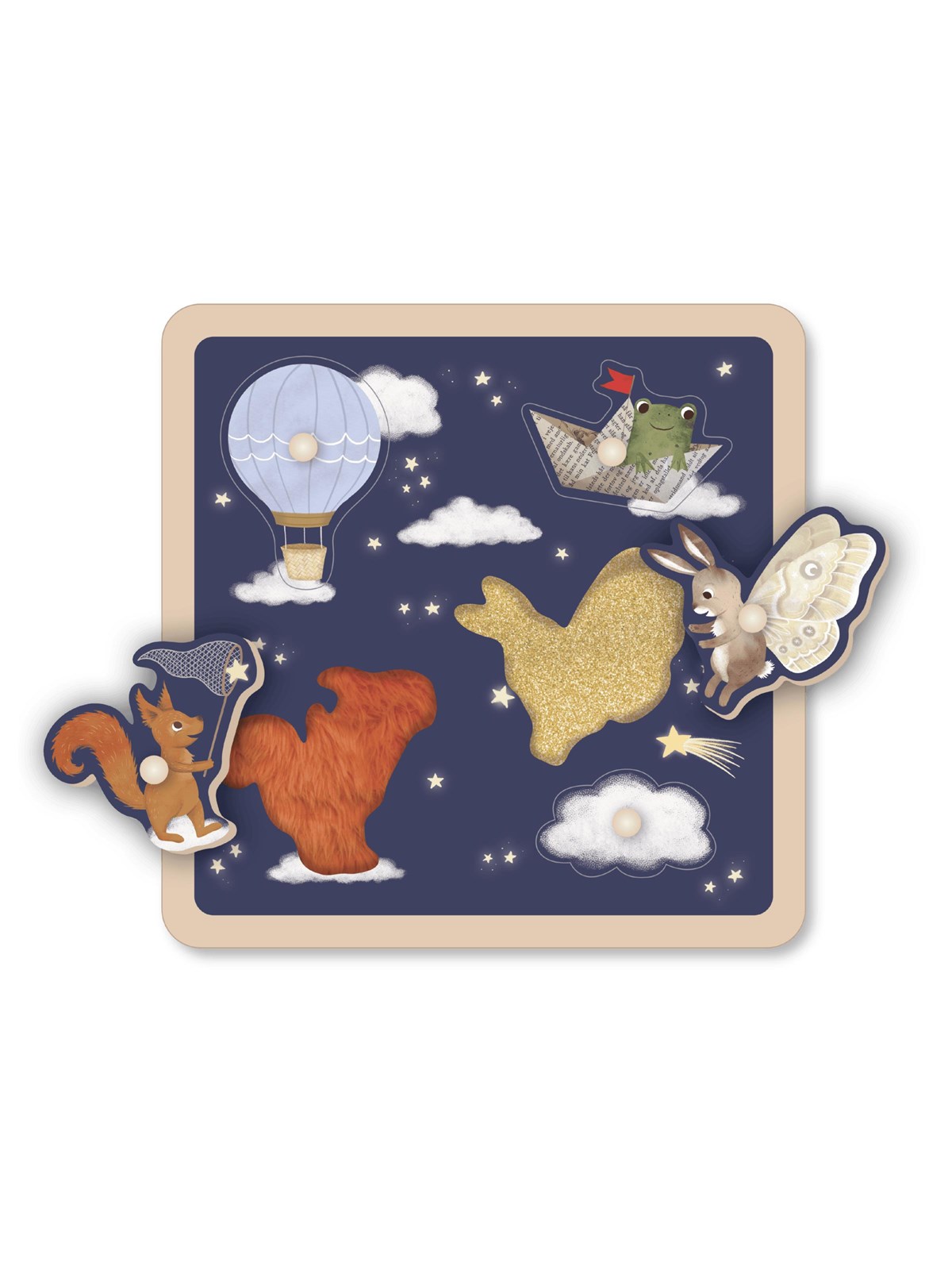 Filibabba Sensorisches Formenpuzzle aus Holz - Little Adventurers