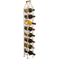 BISCOTTINI INTERNATIONAL ART TRADING Biscottini Weinflaschenhalter - Schmiedeeiserner Flaschenhalter - Weinkeller - Flaschenhalter-Display Kapazität 8 Flaschen 105x15 cm