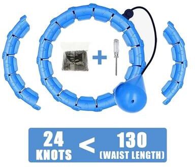 Uplift Essentials Weighted Fitness Circle Hoop With Adjustable Detachable Knots 24 blue