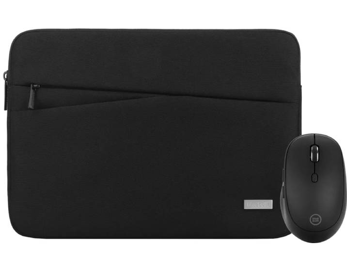 BlueBuilt Premium Laptophoes voor Apple MacBook Air 13 inch Zwart + BlueBuilt Tradendum Draadloze Bluetooth Muis