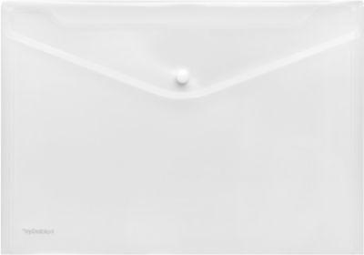FolderSys Dokumententasche, DIN A4 quer, Druckknopfverschluss, PP, farblos transparent