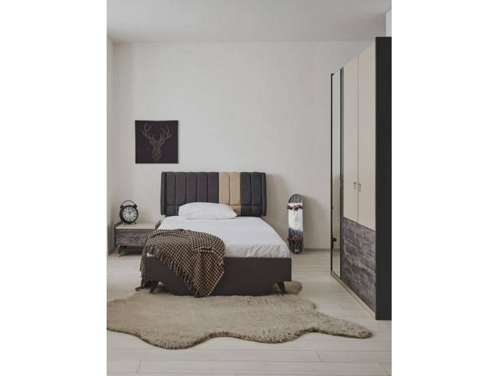 Xlmoebel Schlafzimmer-Set Schlafzimmer-Ensemble Delta aus edlen Materialien in elegantem Design, (3-tlg., 3tlg Schlafzimmer Set(Bett+Nachttisch+Kleiderschrank), Hergestellt in Europa