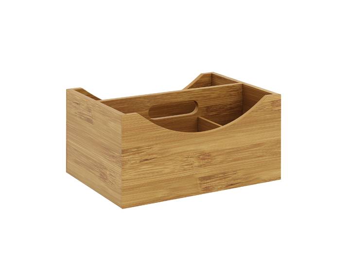 Schreibtisch Organizer Bambus 4 Fächer natur