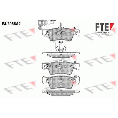 Fte Bremsbelagsatz, Scheibenbremse [Hersteller-Nr. 9010640] für VW